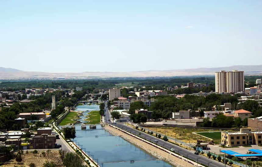 شهر مراغه از نمای بالا